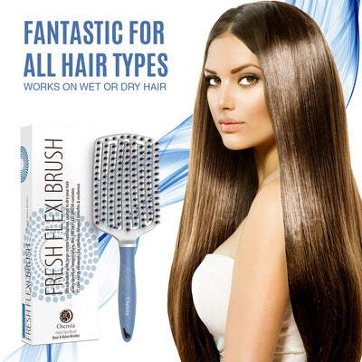 Large Flexi Detangling Brush - Boar +Nylon Bristles