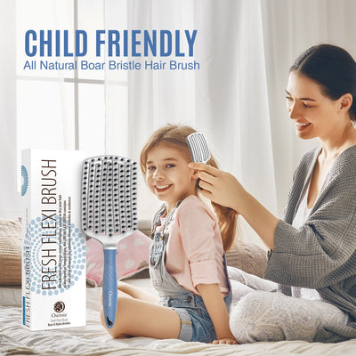 Large Flexi Detangling Brush - Boar +Nylon Bristles