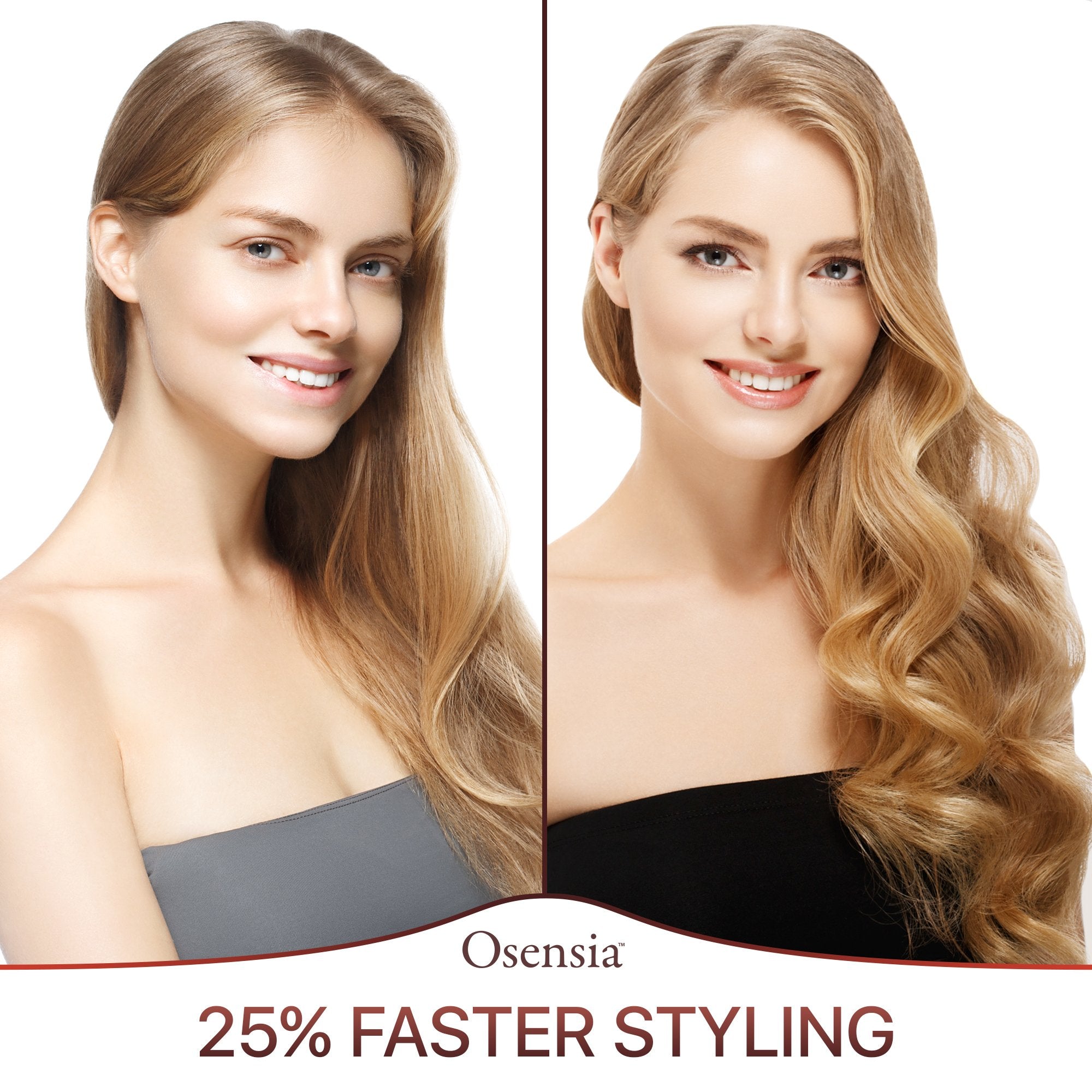 Long Ionic Ceramic Round Brush for Blow Drying - (1.3 Inch/ 33mm)