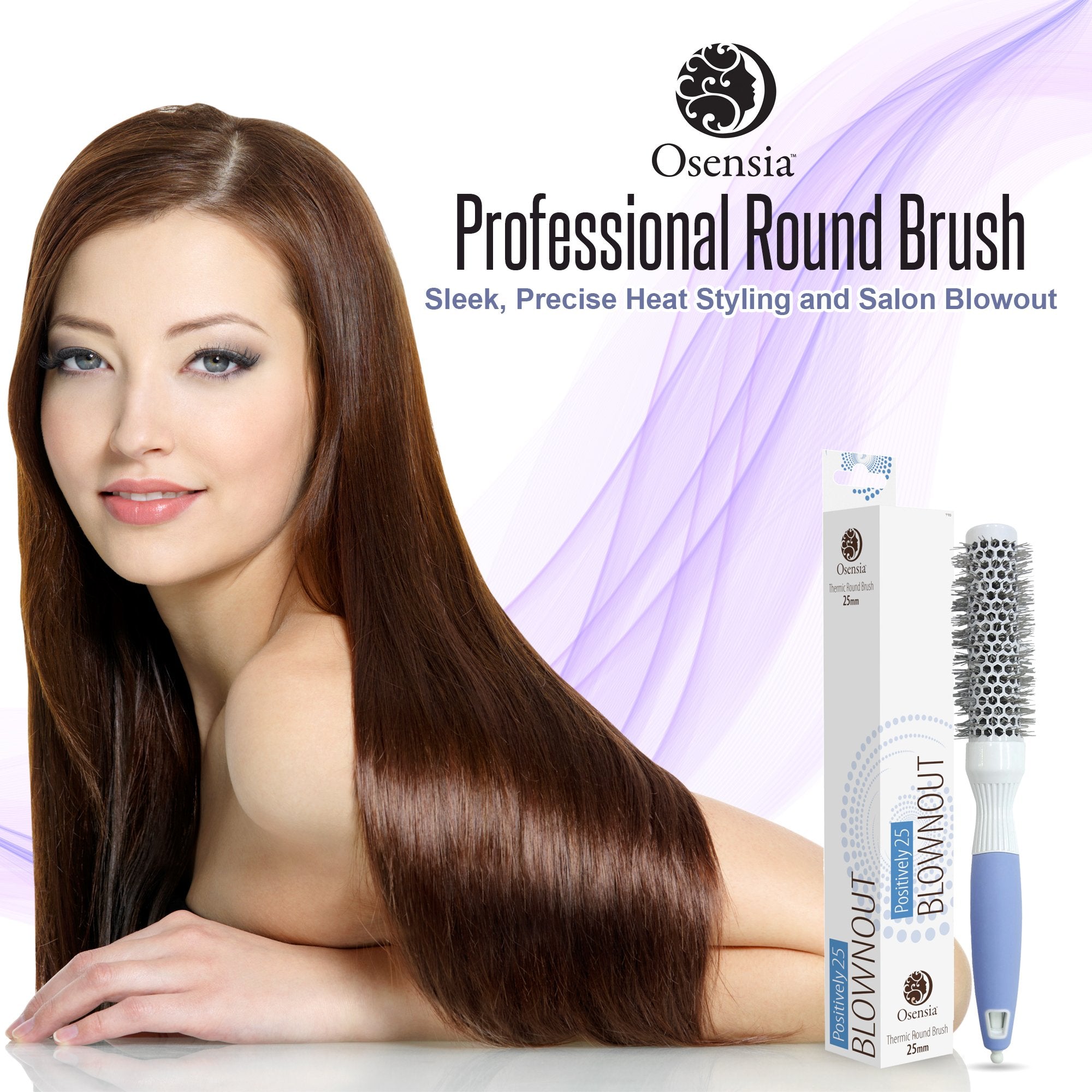 Ionic Ceramic Round Brush for Blow Drying – Extra Small (1 Inch/ 25mm)