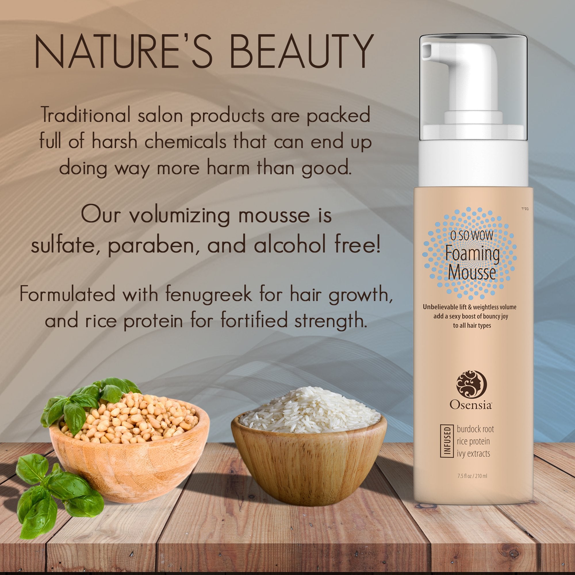 Hair Support Foam Styling Mousse